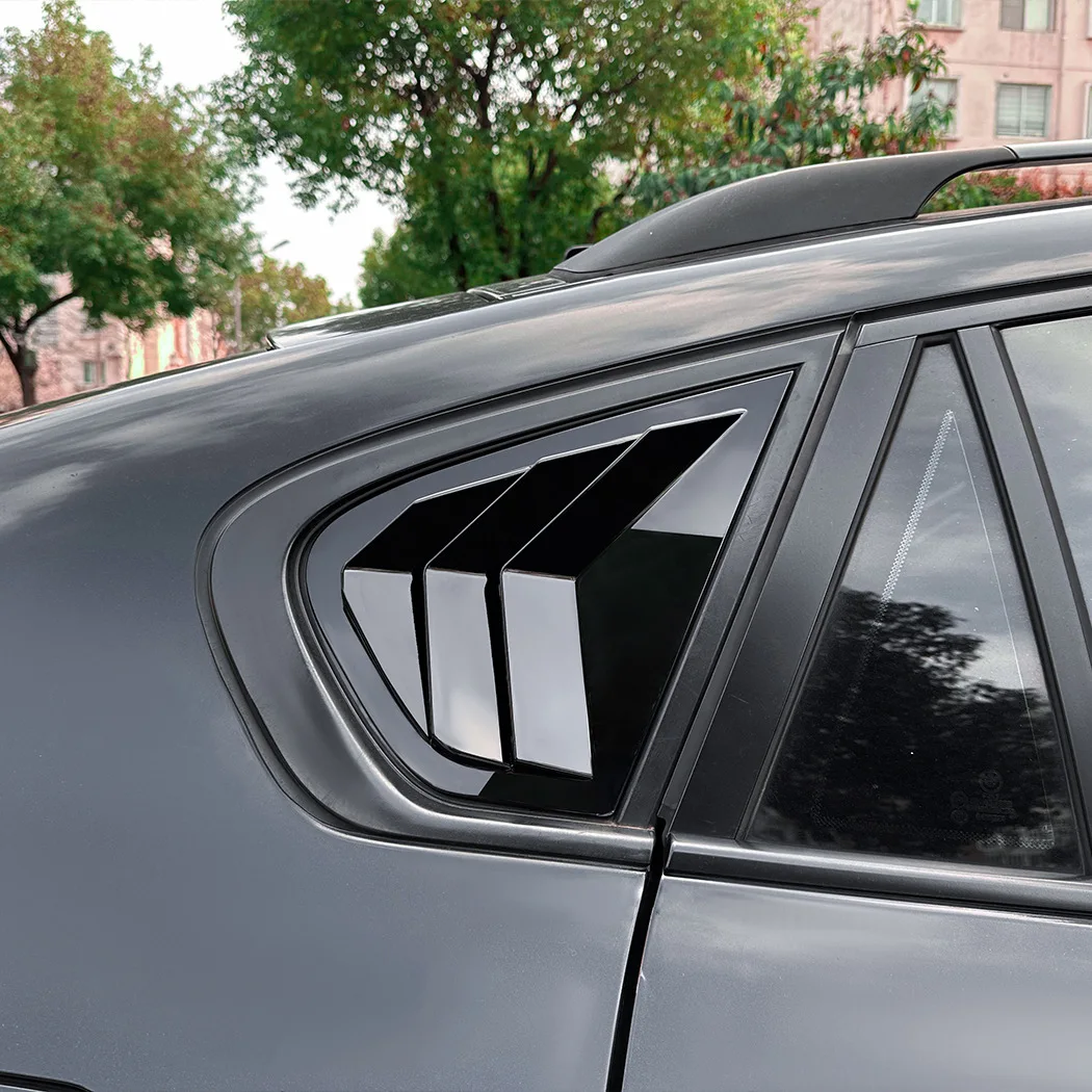 For BMW X6 E71 E72 2008 2009 2010 2011 2012 2013 2014 Rear Window Shutter Side Vent Louvers Cover Sticker Car Styling