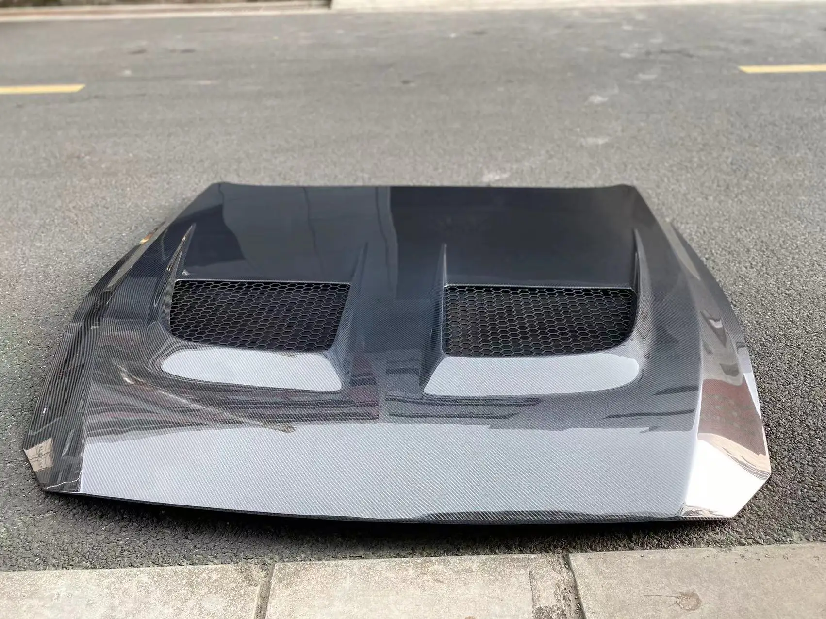 MRD Carbon Fiber Hood for Ford Mustang 2024 Real Carbon Fiber Hood Regular Style Carbon Fiber