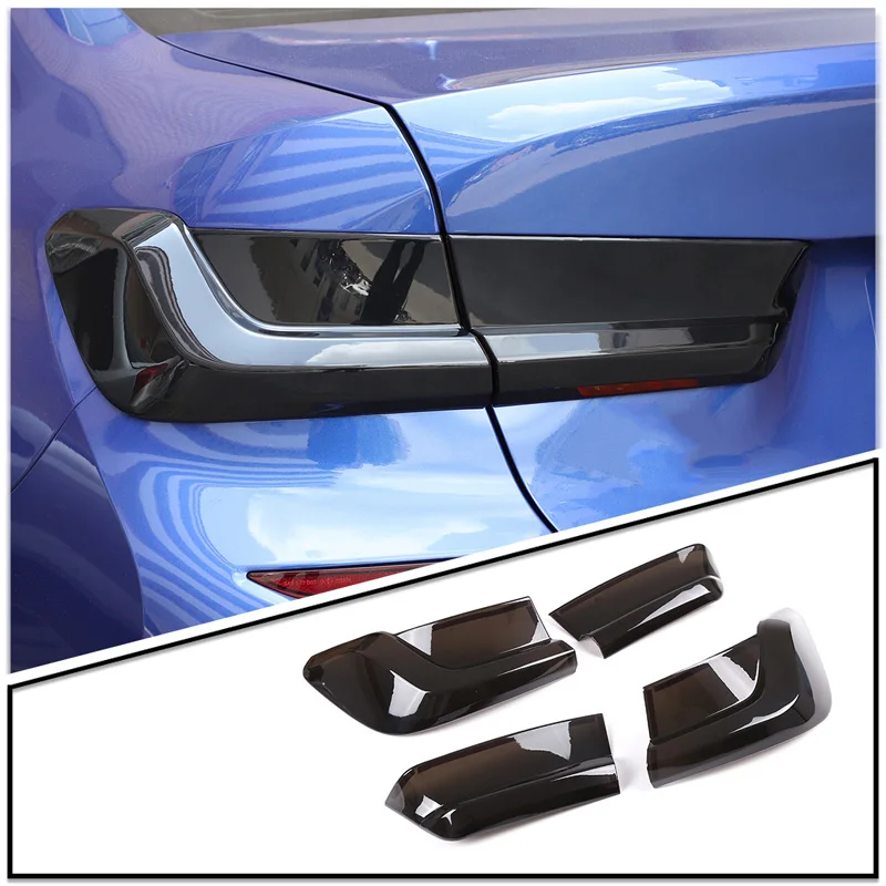 For BMW 3 Series G20 2019-2022 Black Car Tail Light Cover Indicator Reversing Light Protection Cover Decoration Accessories