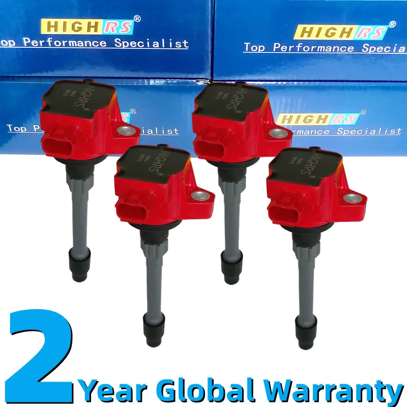 Ignition Coil Packs 4PCS Set for Honda Civic 2.0L Fit 1.5L L4 2015 2016 2017 2018 2019 30520-5R0-013 30520-5R0-003