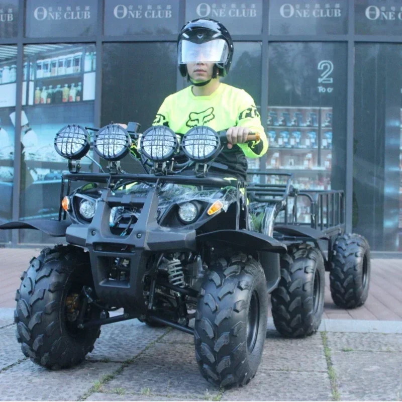 All-terrain Off-road Motorcycle, Four-wheeled Beach Bike, ATV with Trailer Detachable Farm Vehicle,125CC Shaft Drive/chain Drive