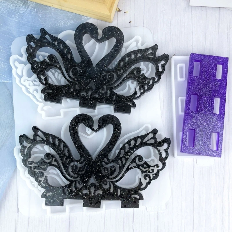 E15E Home Decoration Cygnus Silicone Mould Set for Tissue and Napkin Storage