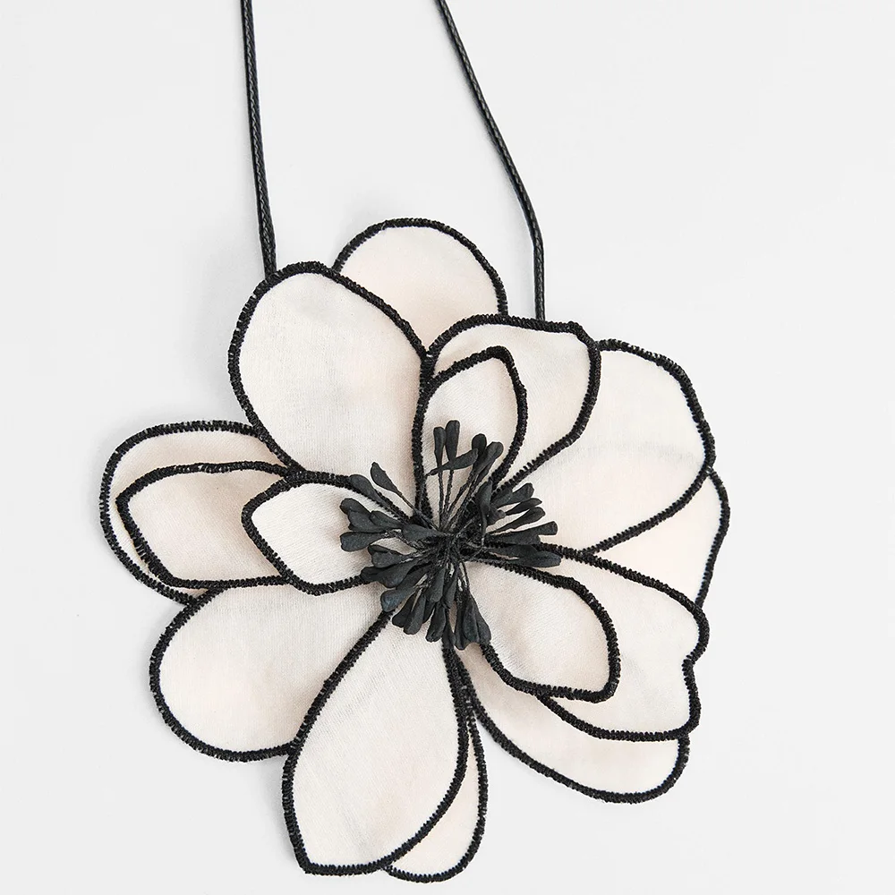 Vedawas Floral Cord Necklace,Vintage Elegant Banquet Party Bride Women Accessories,Gifts for Lover and Friends