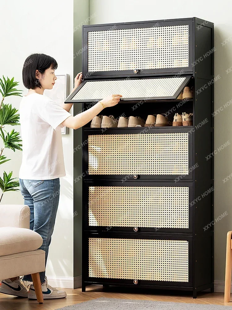 Shoe cabinet, shoe rack at the door of the home, storage artifact, multi-layer storage, simple entry to the home, solid wood