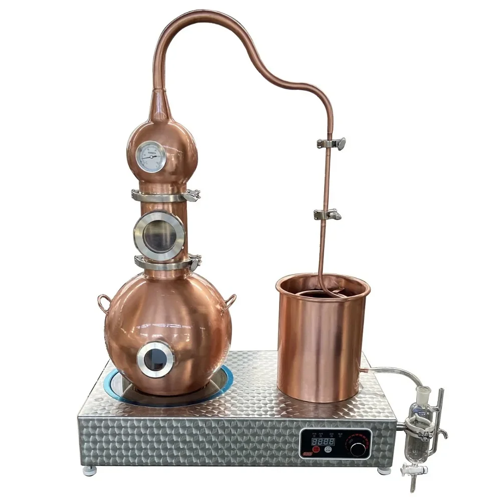 10L overall copper vital oil tiny distillation heated in an electroceramic oven