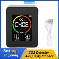 Quality Detector CO2 Detector  Quality Monitor TVOC Tester USB Charging Thermometer Hygrometer for Home Home CO2 Detector