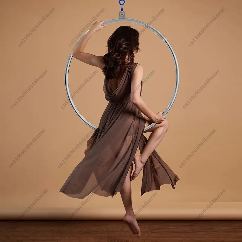 Single Ear Aerial Yoga Steel Ring, Rotating Acrobatic Dance Ring for Commercial Performance