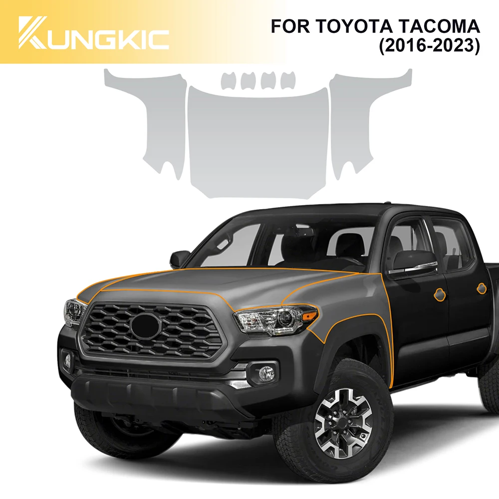 for Toyota Tacoma 2016-2018 2019 2020 2021 2022 2023 TPU Car Invisible Transparent Body Film Engine Fender Sticker Accessories