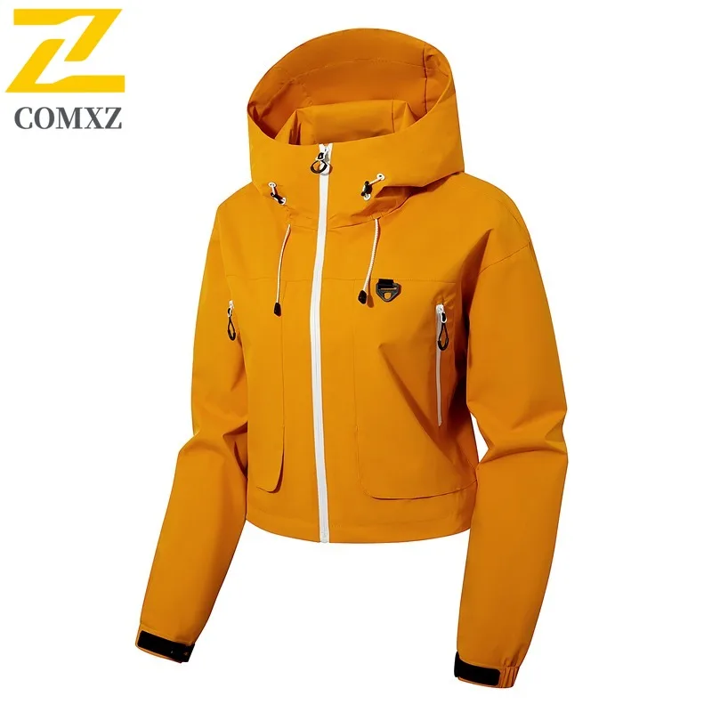

EIAO Couple Windbreaker Jacket Spring Autumn Waterproof Windproof Lightweight Outdoor Hiking Camping Sporty Casual Thermal Coat