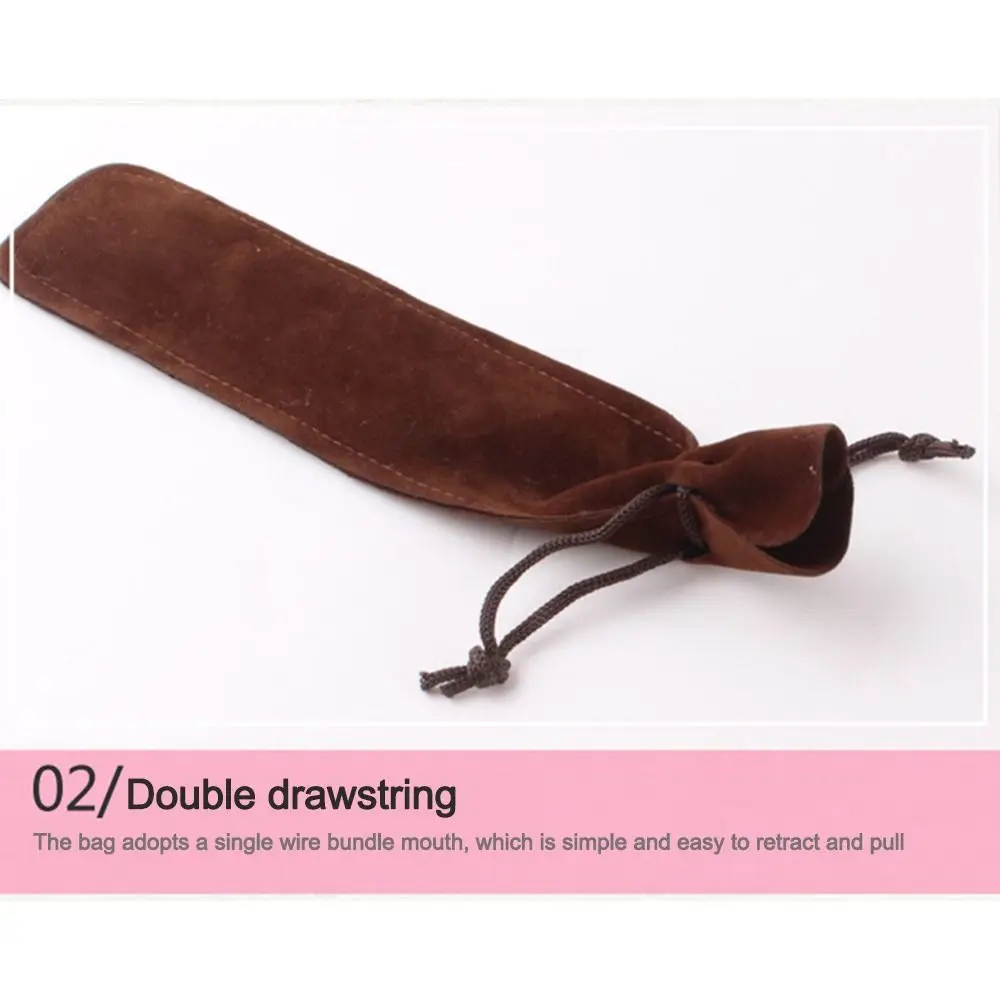 

Простой фланелевый мешочек на шнурке с карманом, пылезащитный, портативный, для хранения помады, защитный чехол для украшений