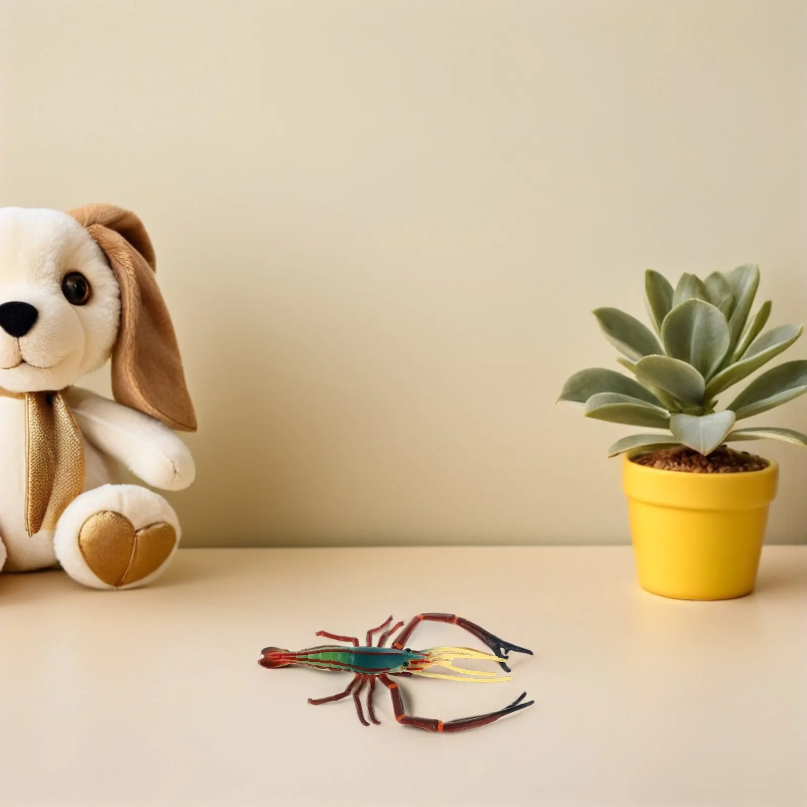 

Mini Artificial Shrimp Plastic Realistic Crawfish Lobster Ornament Desktop Decor Simulation Marine Animal Fish Prop Educational