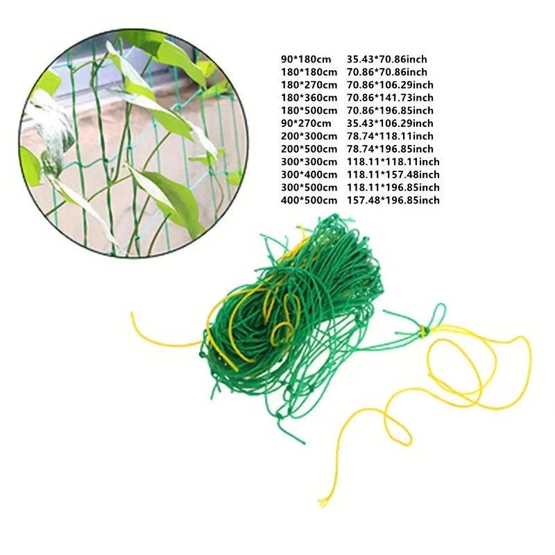 1 opakowanie zielonej nylonowej siatki ogrodowej do rośliny pnące siatki siatkowej do winogron pomidora ogórkowego