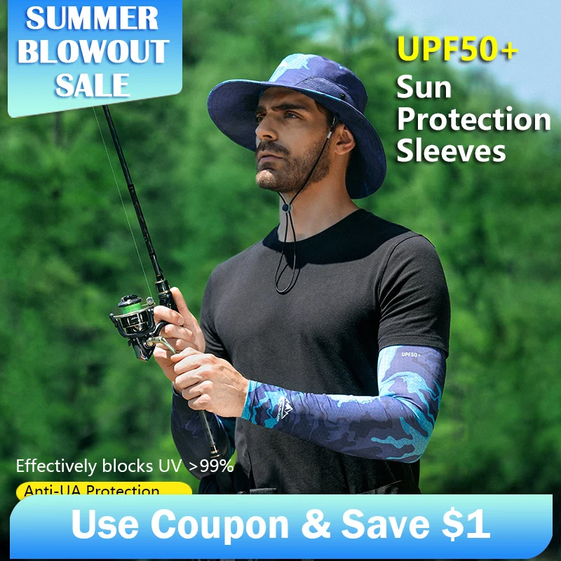 

Ice Sleeves Light Breathable Highly Elastic Quick-Drying and UV-Resistant for Fishing Cycling Running and Sports