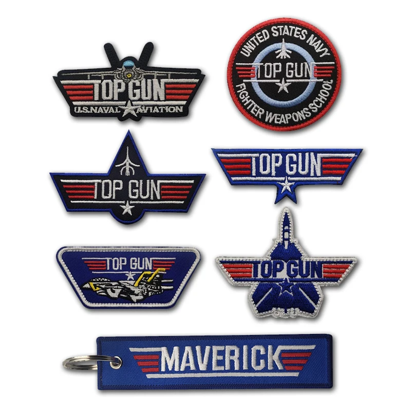 Top Gun Test de vol MAVERICK Ranger Patch Tomcat arme de chasse école écureuil académique Badge pour veste