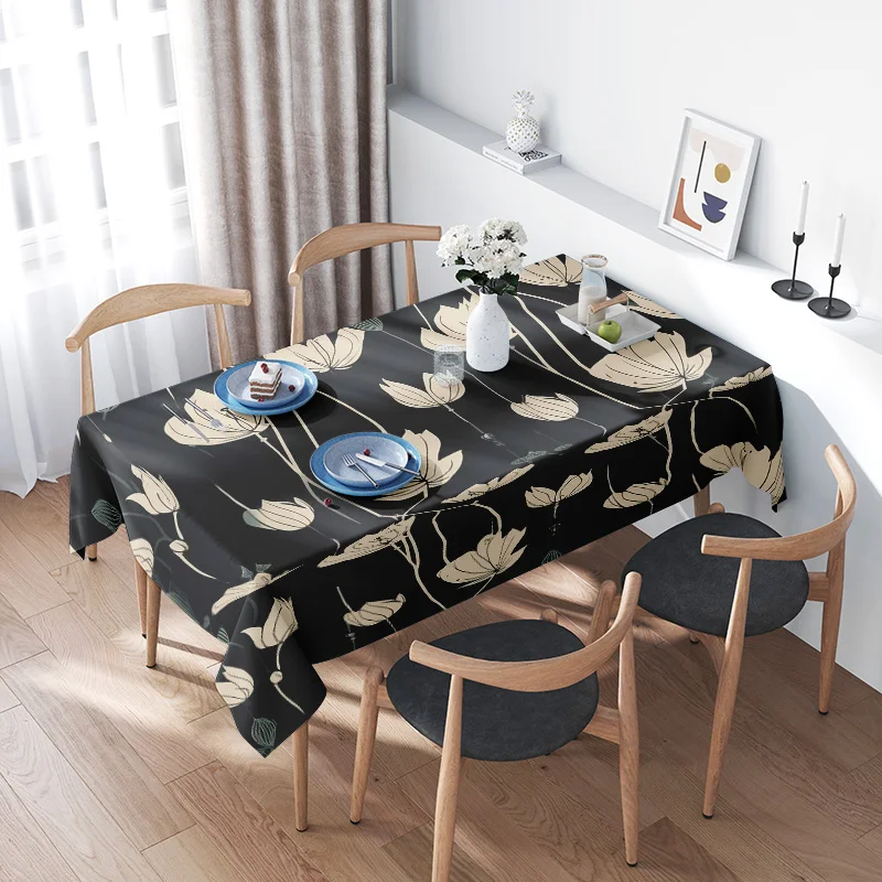 Luxury floral tablecloth dining room decor cotton linen kitchen table cover home textile square tabletop cloths for sale online