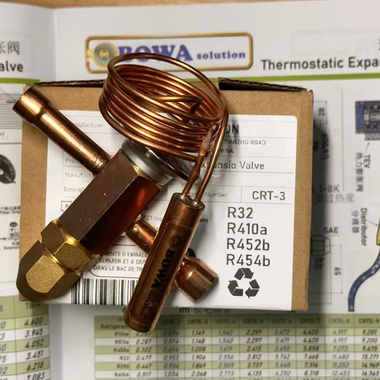 1/2HP R410a/R32 Rotary Compressors' Thermal Expansion Valve Is Used in Heat Pump Domestic Water Heater for Floor Heating
