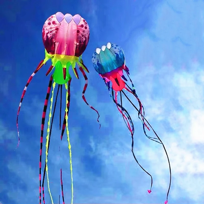 10m Kwallenvlieger zachte vlieger voor volwassenen vliegers nylon ripstop stof octopus vlieger grote windvliegers trilobieten vliegers fabriek