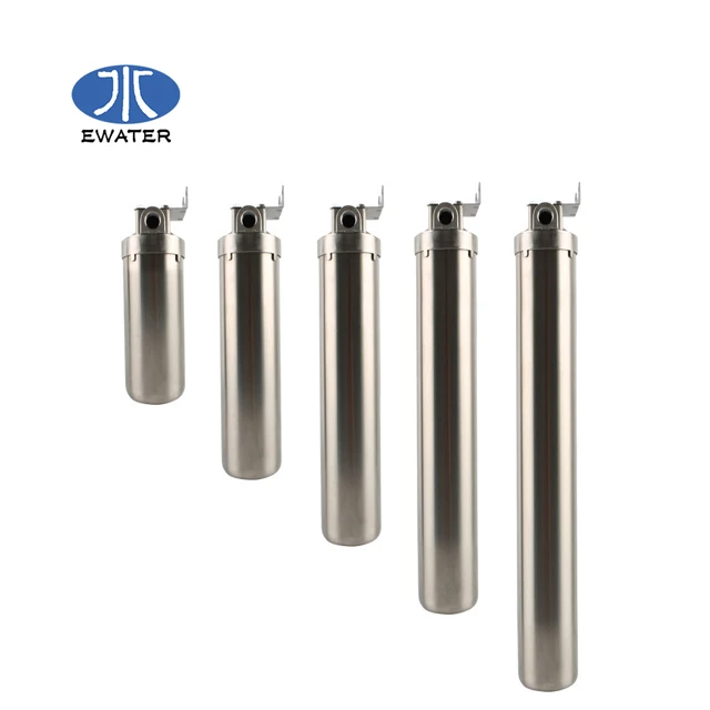 Industry SS304 / SS316 Single stainless steel water filter cartridge filter housing 20 inch