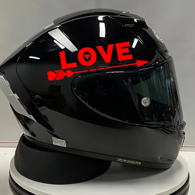 

2Pcs/set Love Arrow Design Vinyl Sticker, Waterproof Decal for Motorcycle Helmet, Car Window & Body