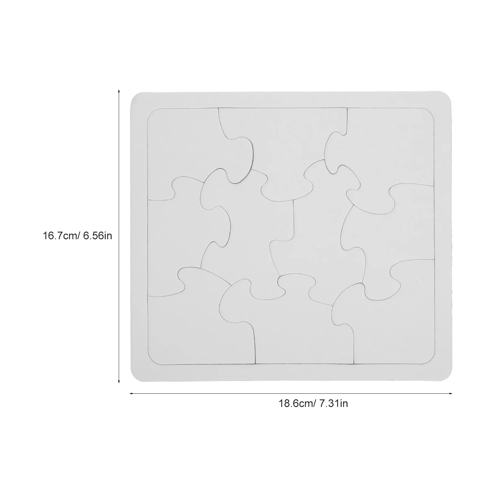 5 pièces Puzzle pour encres peinture Puzzles blanc blanc papier pentagramme coloriage bricolage