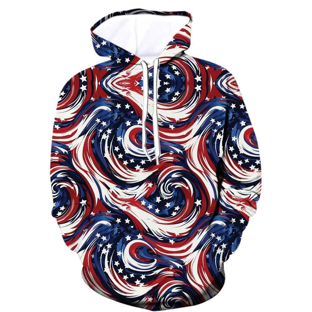 Men's 3D Print Star Graphic Autumn Winter Hoodies Festival Carnival Party Long Sleeve Hooded Top Fashion Creative Casual Clothes