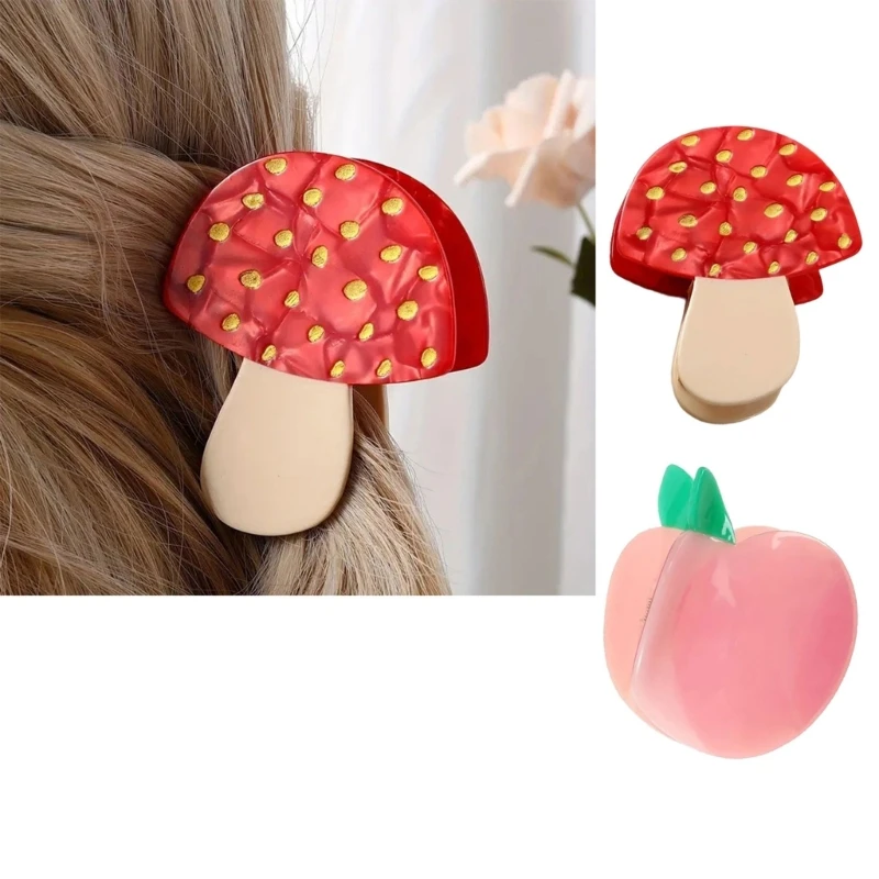 Mushroom Hair Clip Adjustable Hair Pin Versatile Portable Lovely Barrettes Dropship