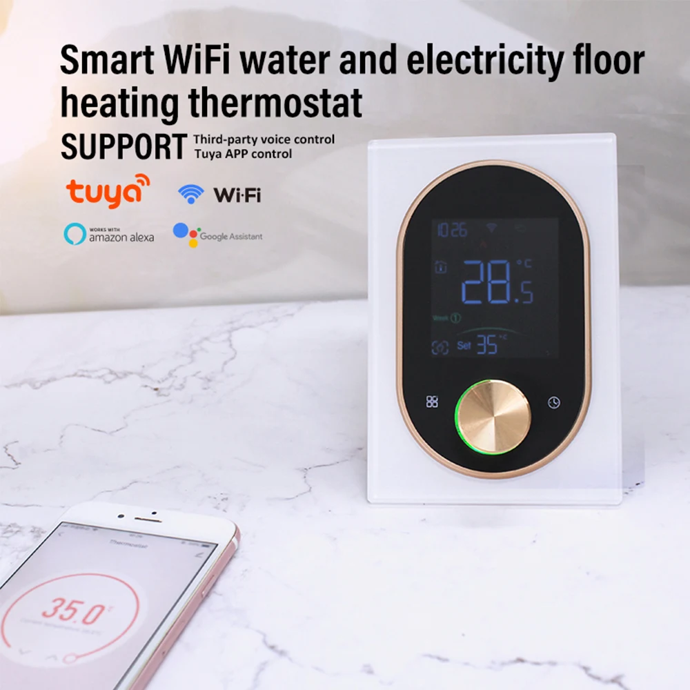 WiFi Floor Thermostat Smart Home Programmable Digital Touch Screen Thermoregulator Water Gas Bolier Heating Temperature Control