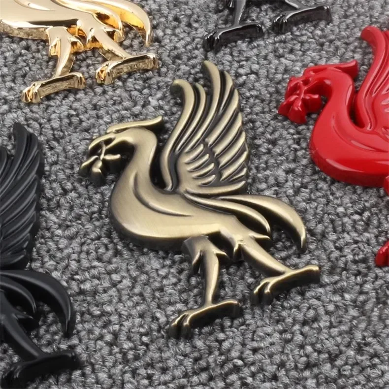 3D Metal Emblem decorazione moto posteriore tronco Badge adesivi per Liverpool Kop L F C fegato uccello Car Styling decalcomanie