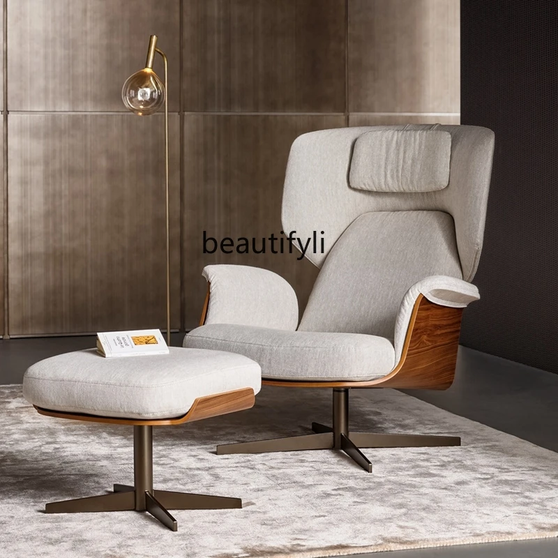 

Nordic Fabric Leisure Nordic Lounge Chair Living Room Home Single Sofa Chair