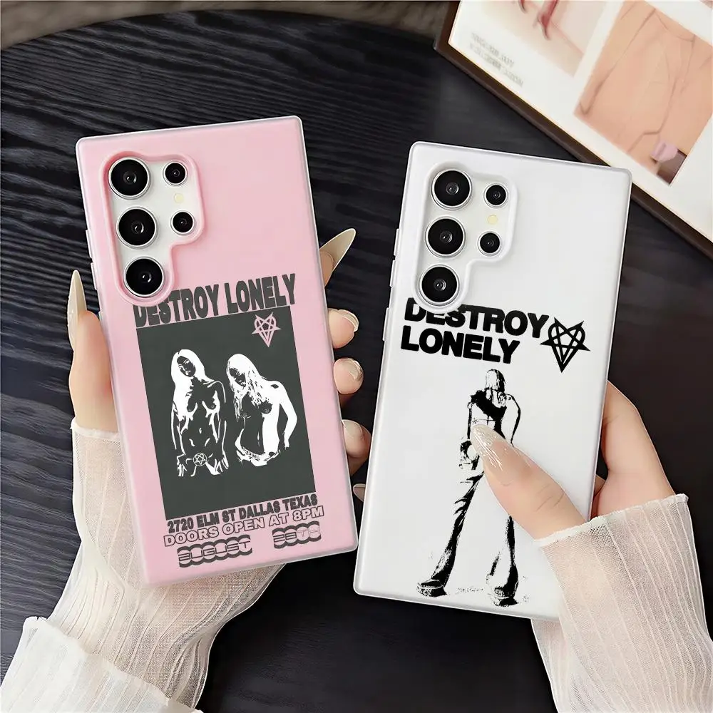 Destroy LonelyS Phone Case 2-in-1 Detachable Clear Case with Card & Photo Slot for Samsung S22-S26