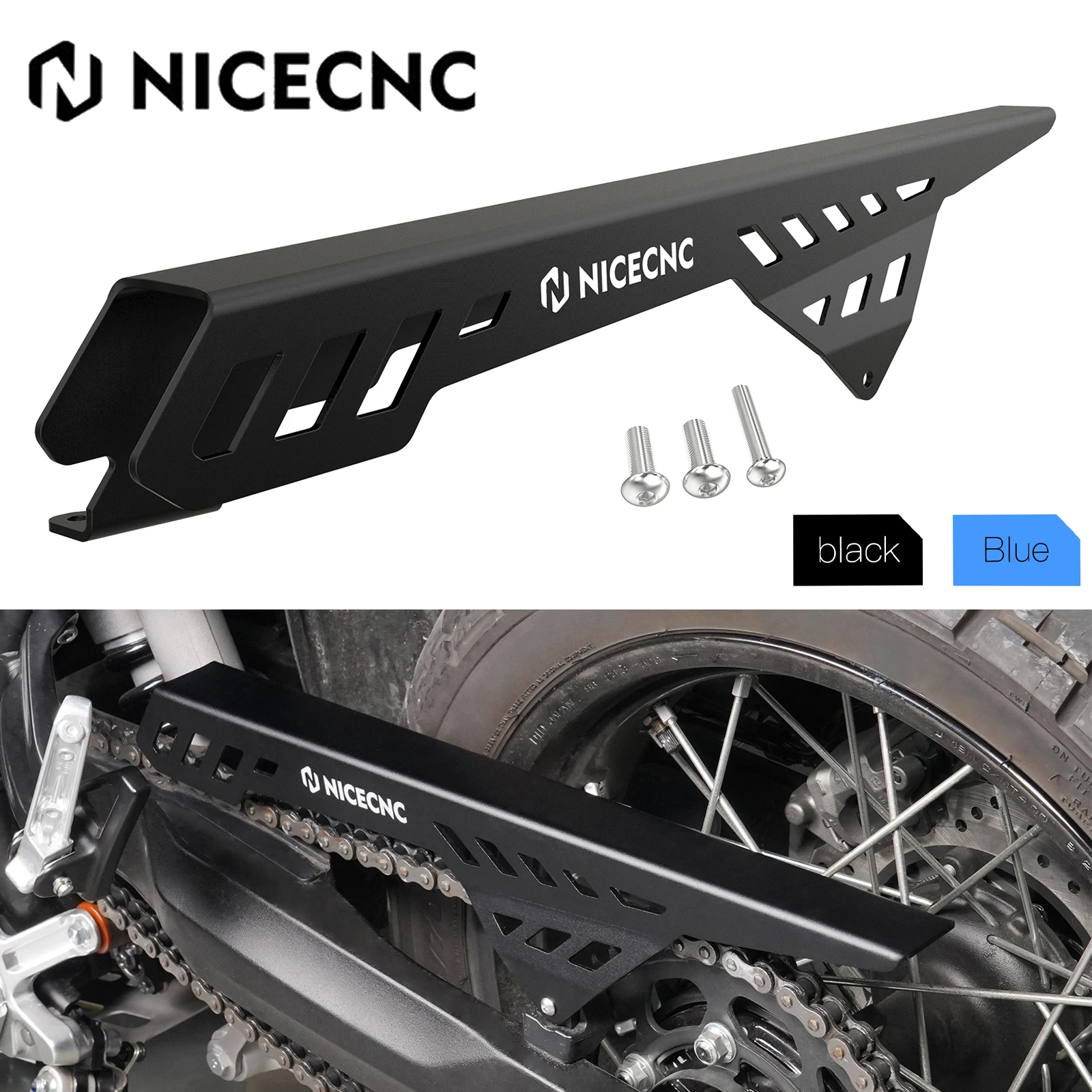 NICECNC Motorcycle Chain Guard Protection Cover For Yamaha Tenere 700 XTZ 700 2019-2024 2023 2022 21 Tenere 700 Rally 2020-2024