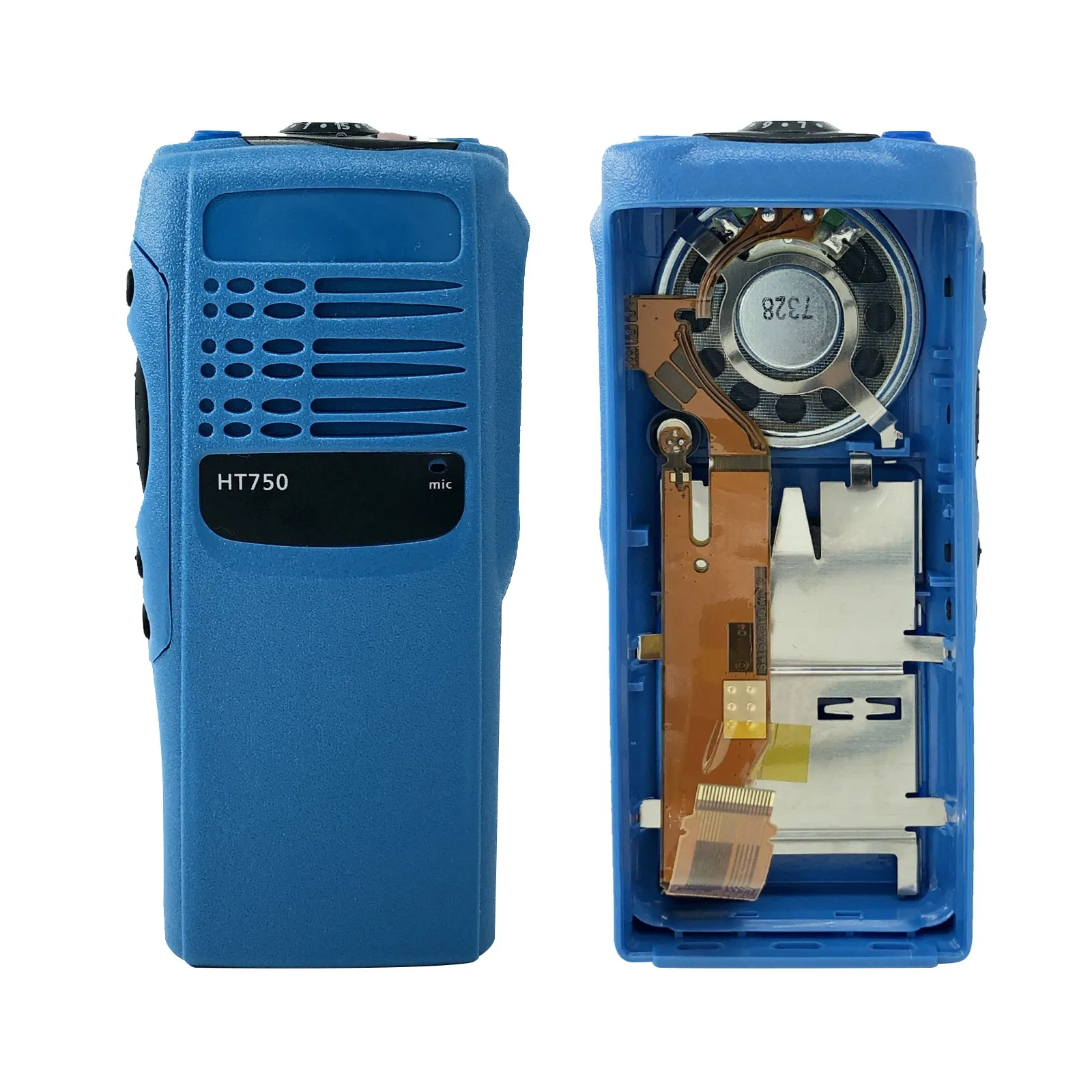 Walkie Talkie Replacement Repair Housing Case with Speaker&Mic For HT750 GP328 GP340 Portable Radio Blue