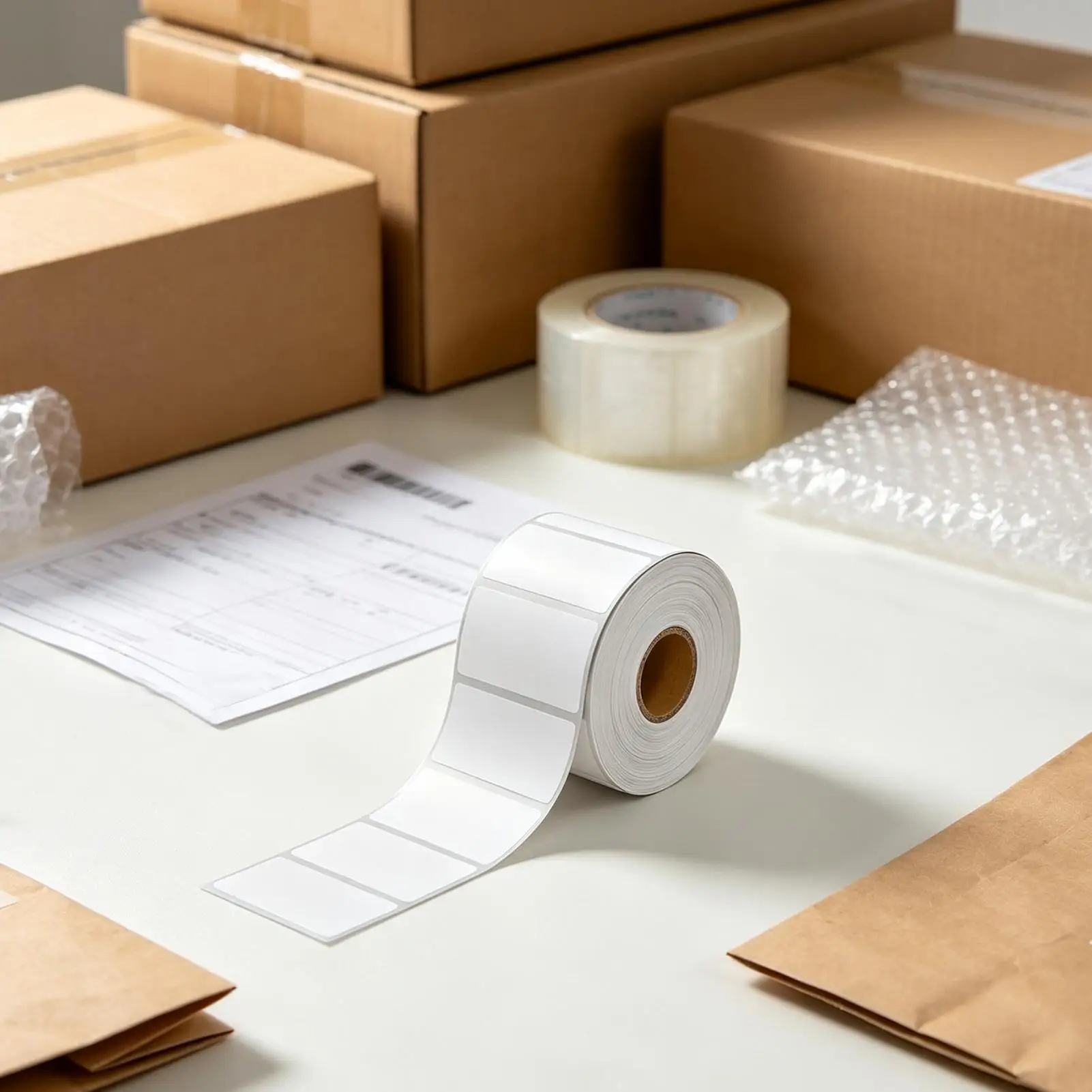 Thermal Printer Labels Freezer-Safe Strong Low-Temperature 2x1 Inch Printer Labels Storage Organization Rolls For Warehouse