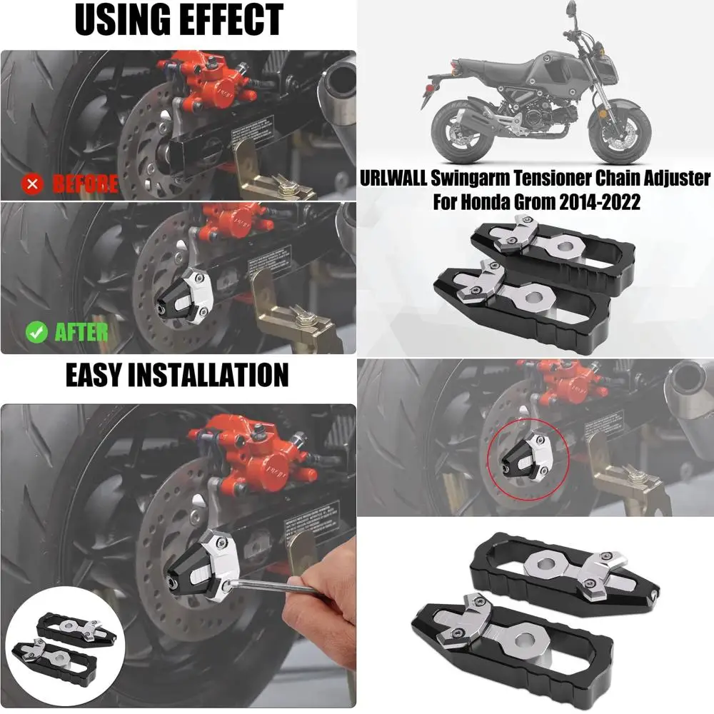 

Комплект регулятора оси цепи, натяжитель алюминиевого регулятора цепи с ЧПУ, инструмент для регулировки цепи мотоцикла, катушка маятника оси для H