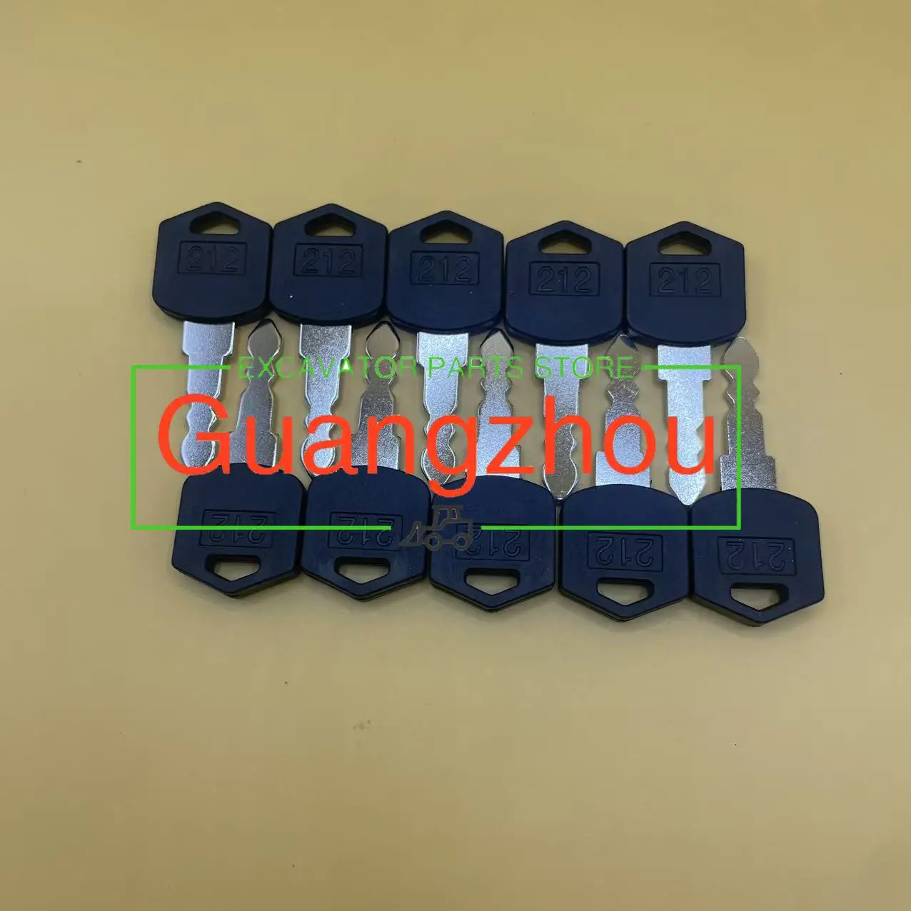 10PCS 212 Starter Keys D554212 Ignition Key for Doosan Daewoo Forklift Skid Steer