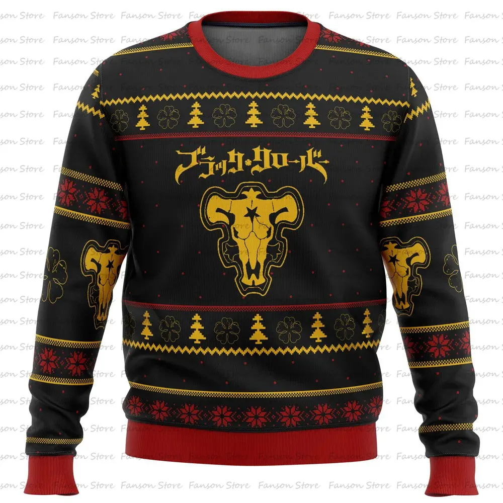 Asta Demon Black Clover Ugly Christmas Sweater 2025 New Fashion Men Pullover Tops Cartoon Anime Women Hoodie Sweatshirt