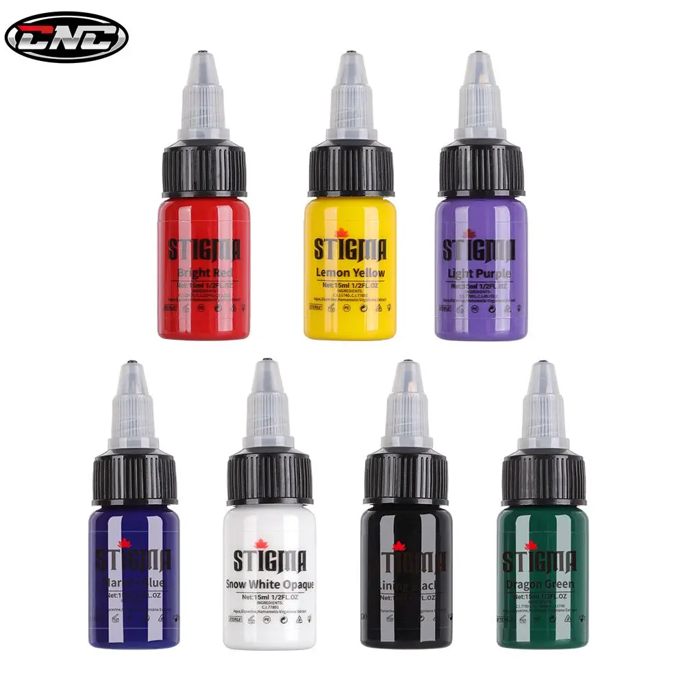 

CNC Tattoo Ink 5ML 1/7/14 Colors Professional Tattoo Imported Colours Single Bottle Or Set Pigment Body Beauty Art Tattoo Supply