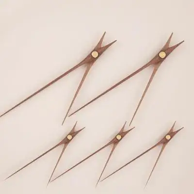 5 Set Wooden Clock Hands Replacement Kit DIY Wall Clock Movement Accessories Quartz Clock Mechanism Repair Supplies