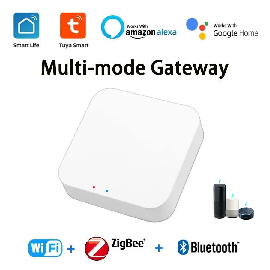 Tuya Smart Multi-Mode Gateway ZigBee WiFi Bluetooth Hub Bridge Smart Life App Control For Alexa Google Home Voice Control