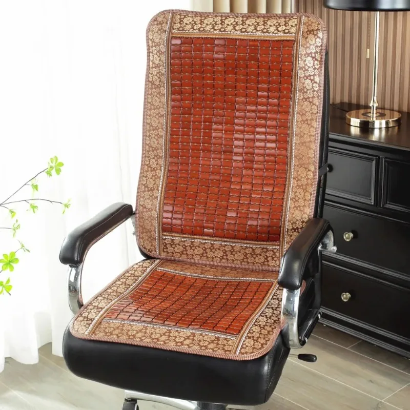 Summer Simple Bamboo Summer Cool Mat Breathable Square Salon Cushion Not Touching Foldable Chair Mat Sofa for Study Room Office