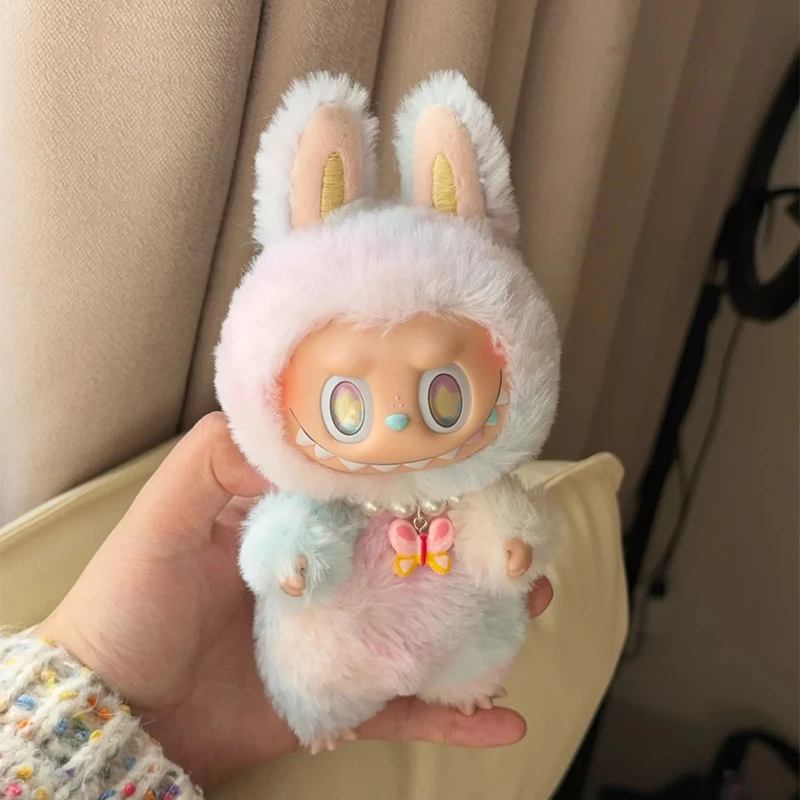 Labubu Monster Zimomo Rainbow Tail Leader Toys Model Kawaii Girls Collectibles Pendant Figure Replica Dolls Kids Festival Gifts