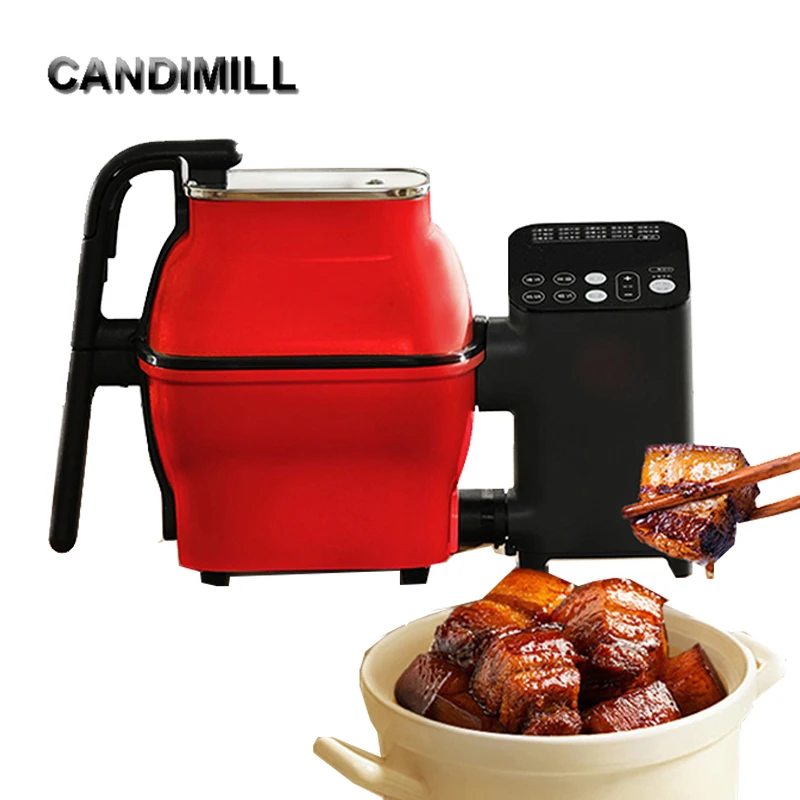 CANDIMILL 220V เครื่องทำอาหารอัตโนมัติผัดอัจฉริยะทำอาหารหุ่นยนต์มัลติฟังก์ชั่หม้อกระทะ