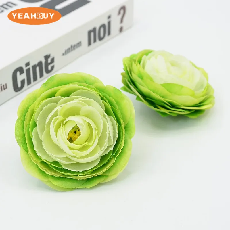 8 farben 8CM vliesstoff Künstliche Pfingstrose Knospe Blume Köpfe Für DIY Hochzeit Bouquet Wand Party Girlande dekorative Kopfbedeckungen – Detail 7
