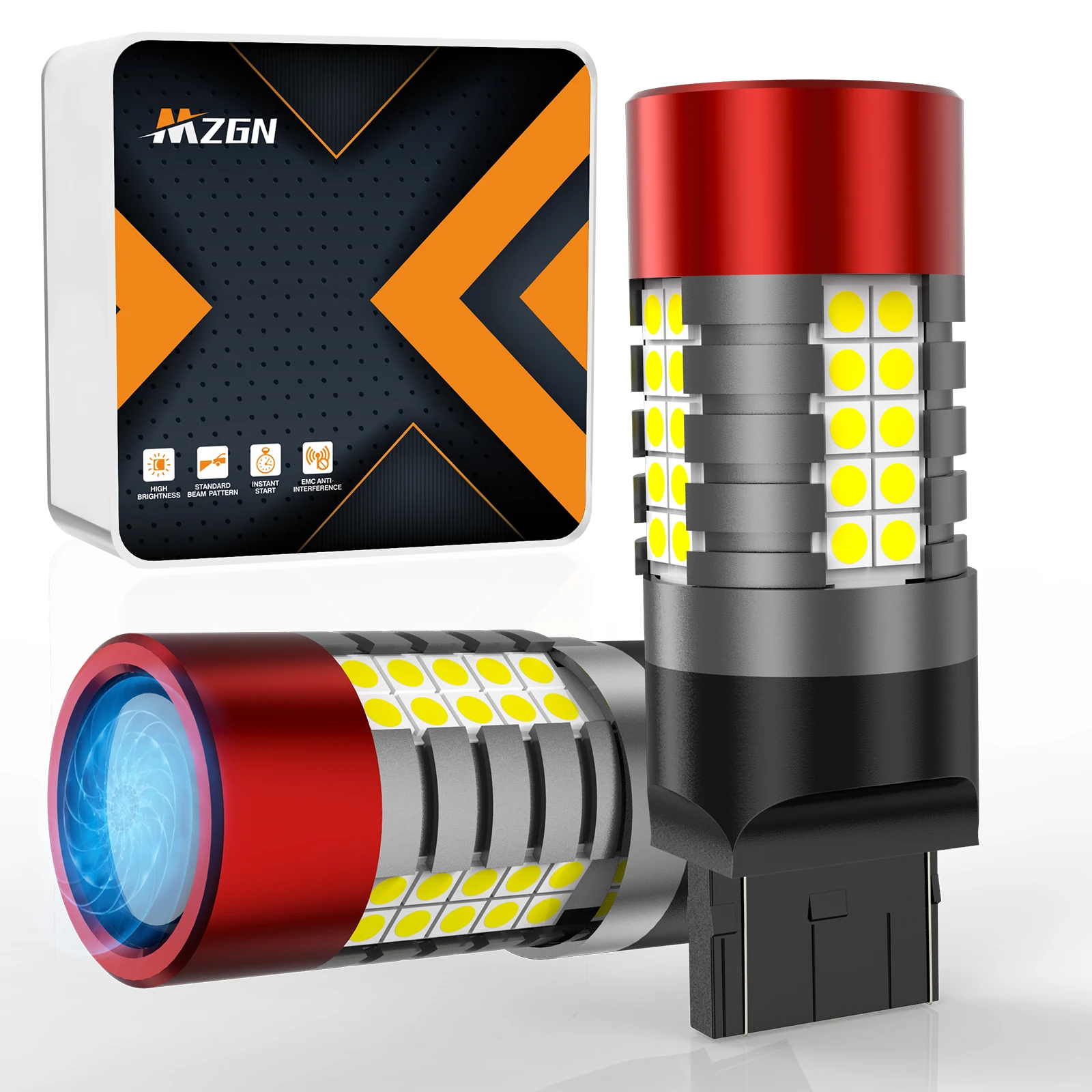 

2x High Power LED P21W PY21W 1156 BA15S 1157 P21/5W 7440 7443 Car Light CSP With Fan Canbus Vechile Accessories Reversing lights