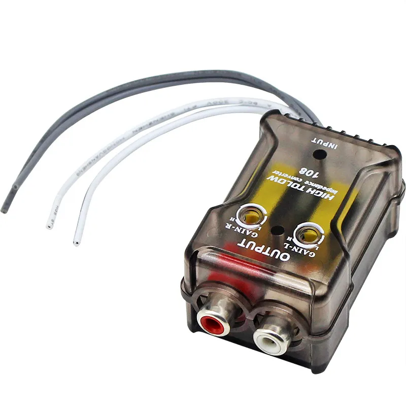 Audio Converter High To Low Passive for Car Stereo 2 Channel Subwoofer Amplifier Adapter