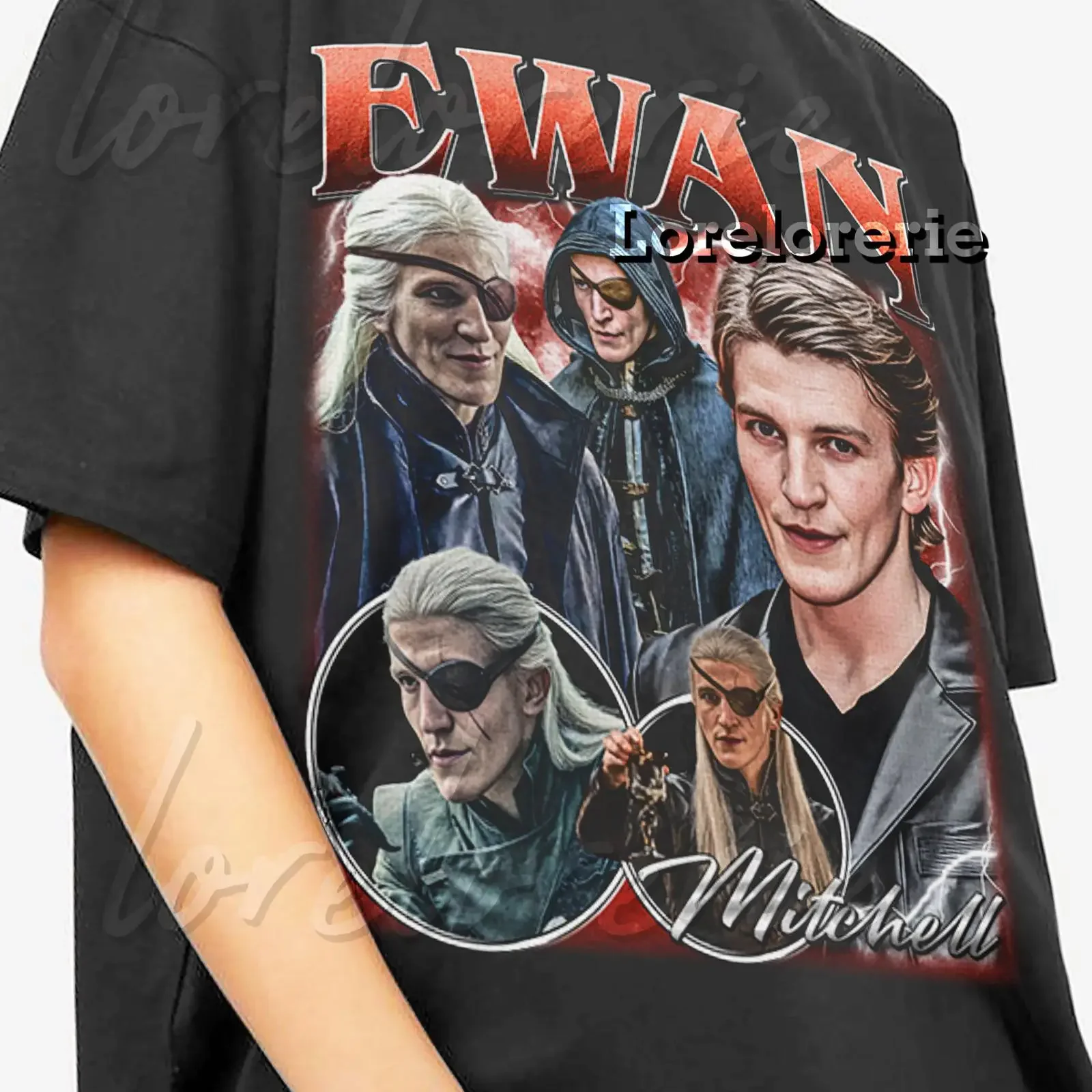 Ewan Mitchell T Shirt Vintage SweaT vintage Washed Stretched Breathable Comfortable Slightly Soft graphic Casual