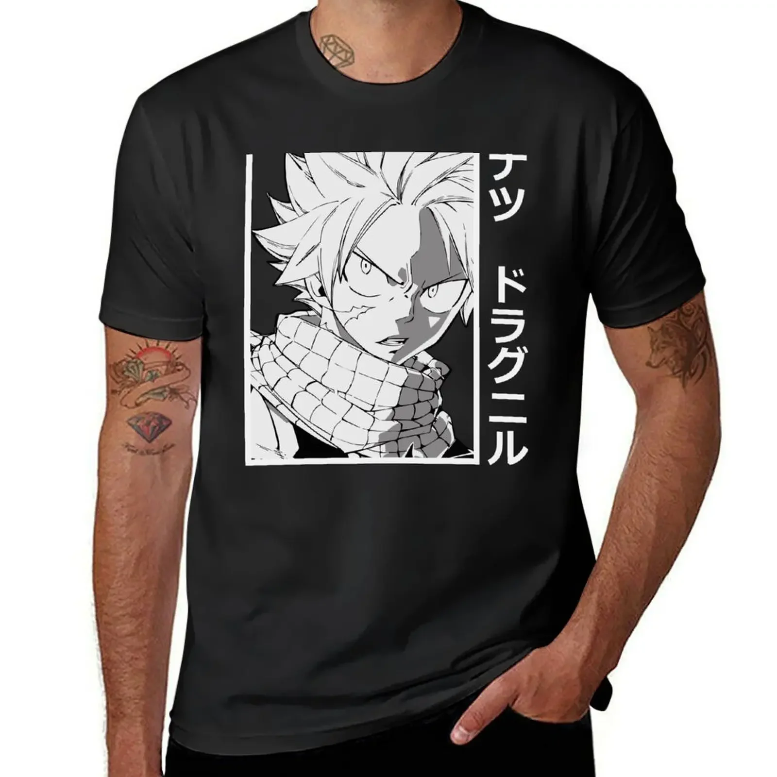 Natsu Dragneel T-Shirt blacks sports fans Blouse clothing for men