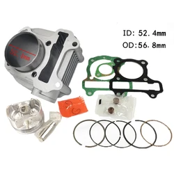 52.4mm Bore Diameter Motorcycle Cylinder Kit For Honda SCV 100 LEAD SCV100 2002-2010 SPACY 100 SCR100 GCC100 WH100