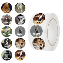 500PCS/Roll Cartoon Animals Stickers For Teachers Parents DIY Craft For Kids Reward School Classroom Cartoon Cute Stickers