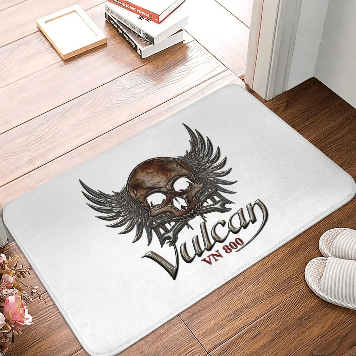 Motorcycle Vulcan VN 800 Skull Non-slip Doormat Floor Mat Dust-proo Carpet Rug for Kitchen Entrance Home Bedroom Footpad Mats